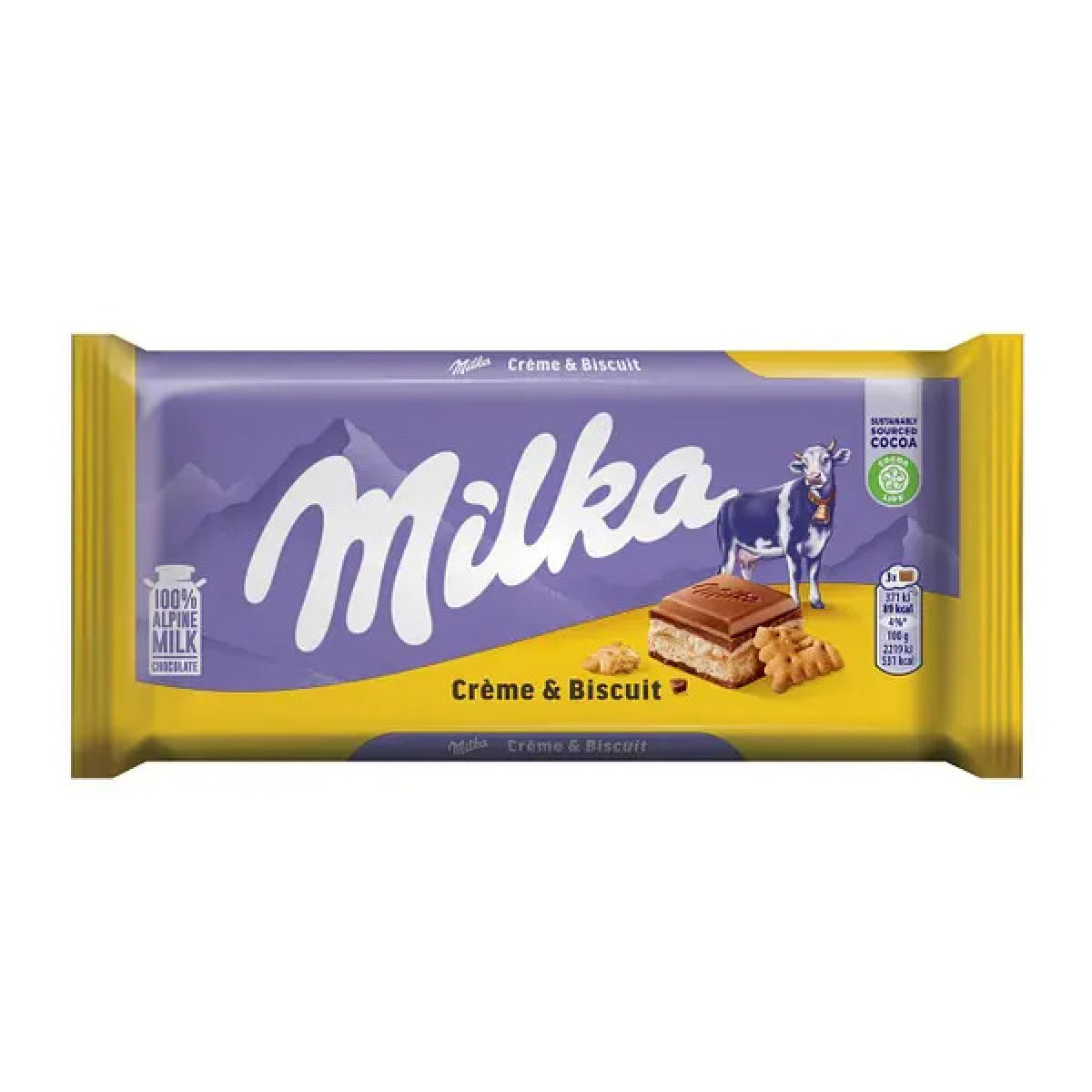 Шоколад "Milka" Choco Biscuit, 90g, Швейцарія