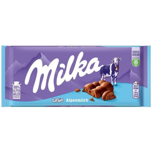 Шоколад "Milka" luflee Alpenmilch,100г