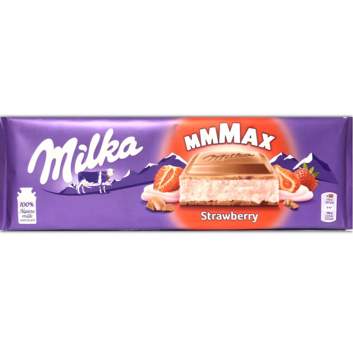 Шоколад "Milka" Strawberry, 300g, Швейцарія