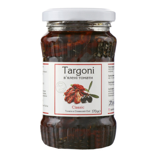 В'ялені томати "Targoni" в оливковой олії "Classic", 170г