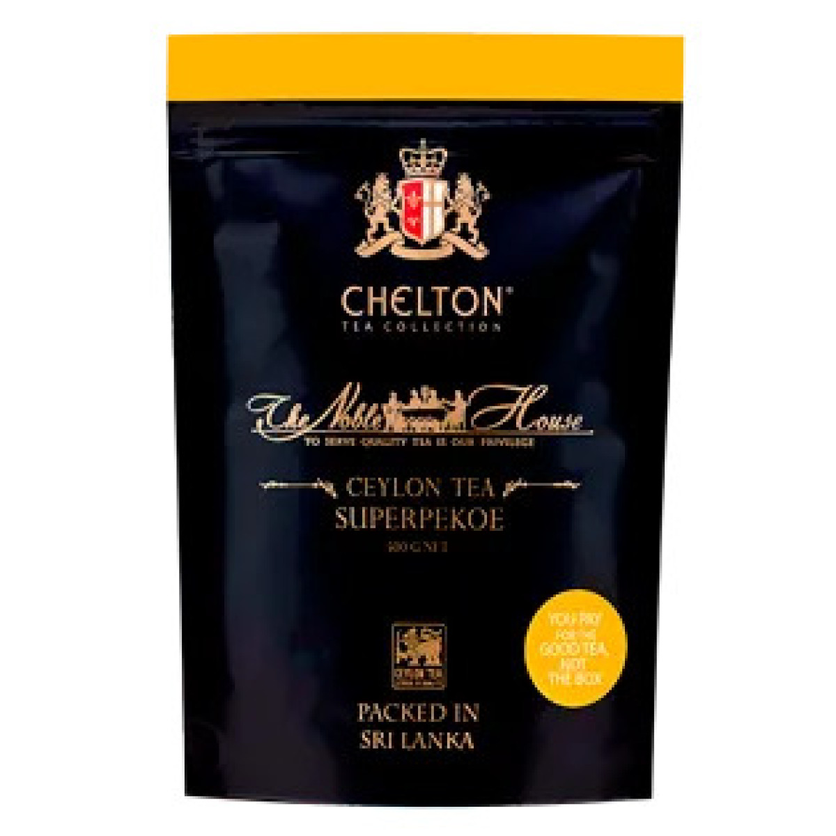 Чай "Chelton" Благородний Будинок Чорний середній лист Super Pekoe, 500г, Шрі-Ланка
