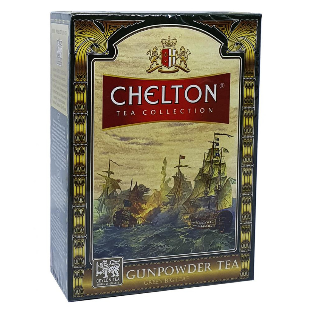 Чай "Chelton" Зелений Gunpowder Крупний лист, 100г, Шрі-Ланка