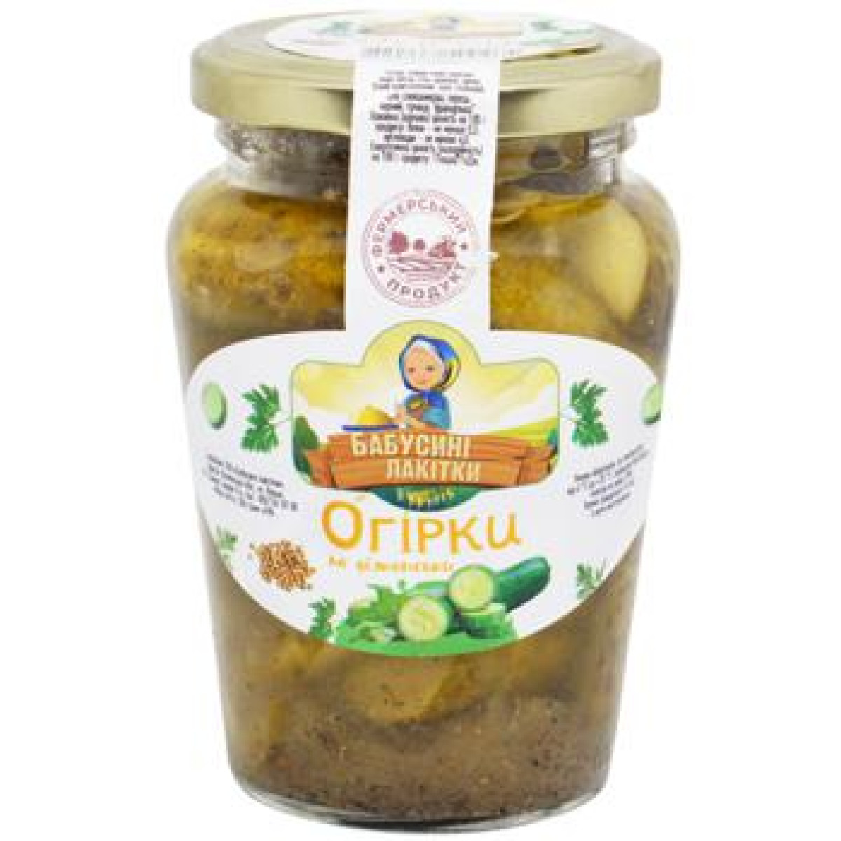 Огірки "Бабусині Лакітки" по діжонськи, 350г, Україна