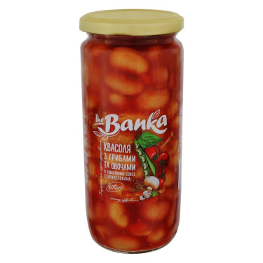 Квасоля "The Banka" з грибами та овочами в томатному соусі, 500г, Україна