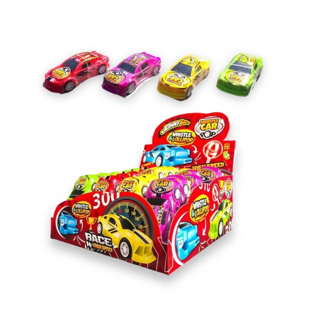 Цукерка "Johny bee" Whistle Car POP , 10 г, Польща