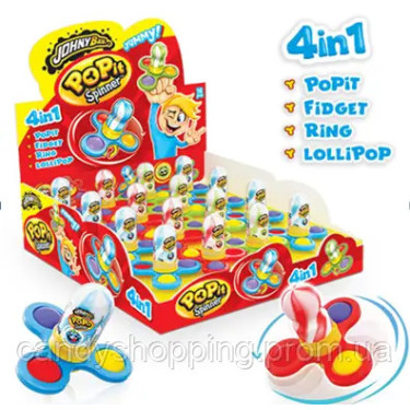 Цукерки "Johny Bee" Pop It Spinner , 15 г, Польща