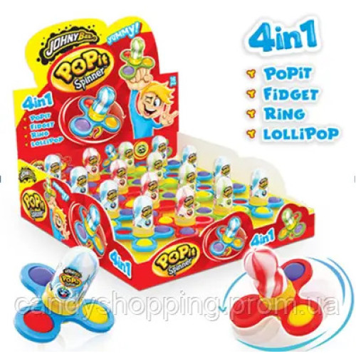 Цукерки "Johny Bee" Pop It Spinner , 15 г