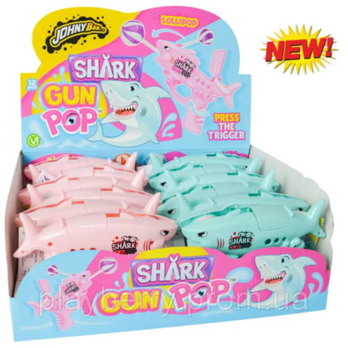 Цукерки "Johny Bee" Shark Gun Pop , 10 г
