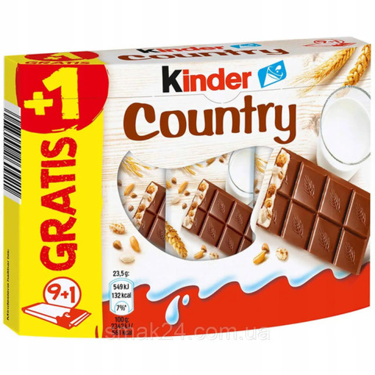 Шоколад "Kinder" Country, 235г, Німеччина