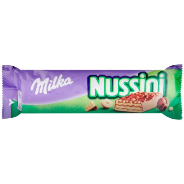 Вафлі "Milka" Нусінні з фундуком та какао, 31г, Швейцарія