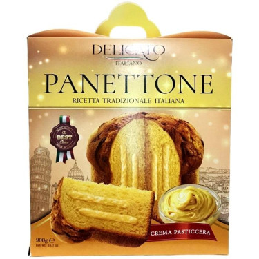 Панеттон "Delicato" з заварним кремом, 900г, Італія
