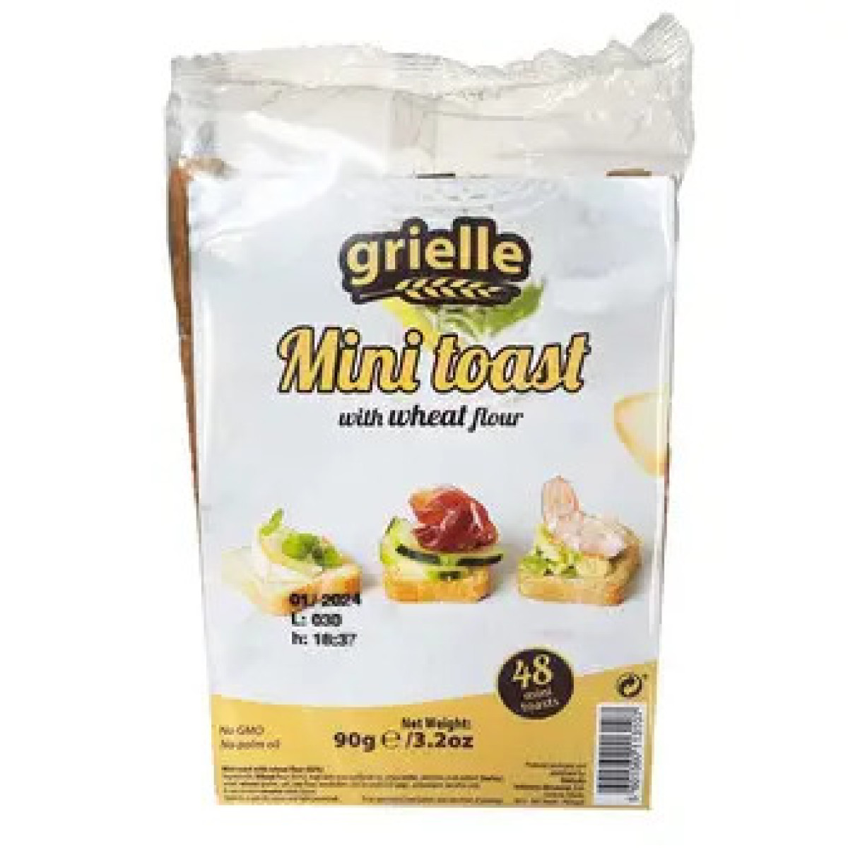 Міні-тости "Grielle" з пшеничного борошна, 90г, Португалія