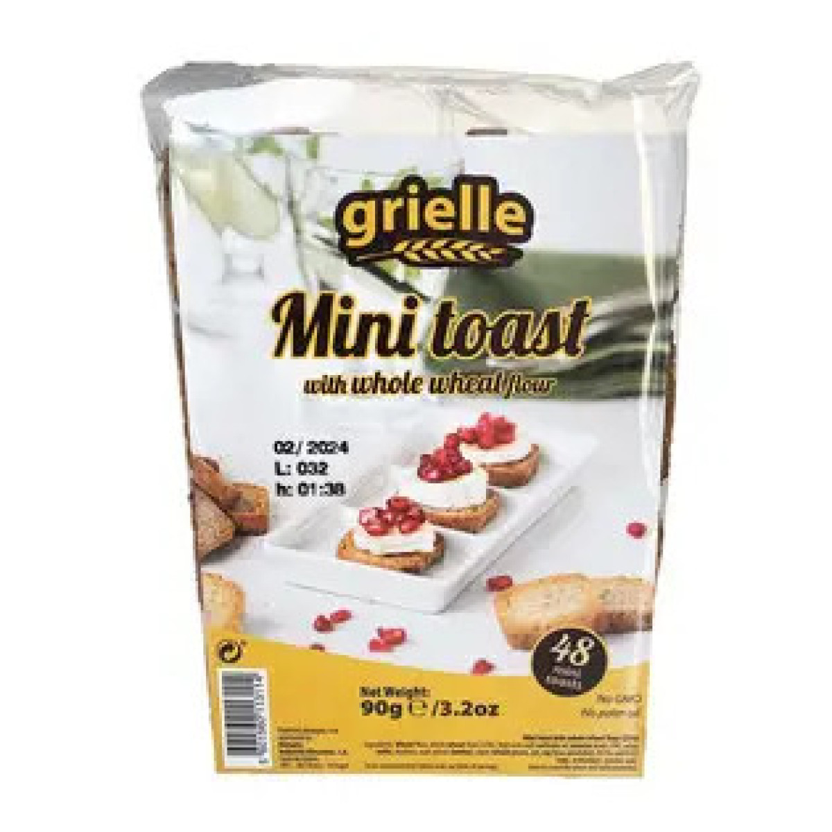 Міні-тости "Grielle" з цільнозернового борошна, 90г, Португалія