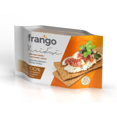 Хлібці "Frango" з насінням льону, 100г, Україна