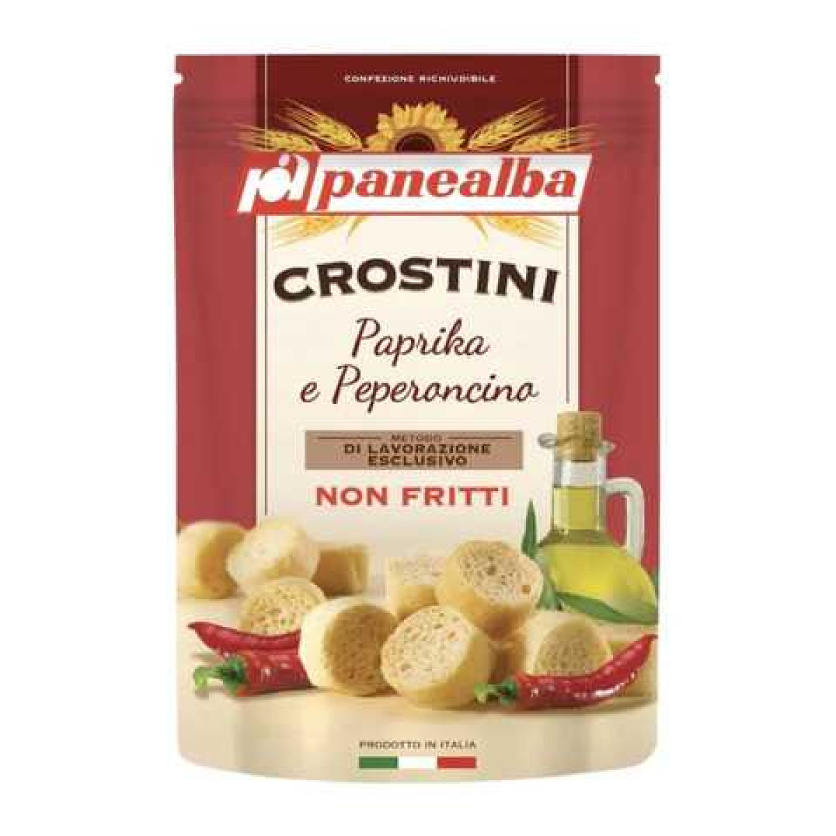Хлібці "Panealba" з папрікою та пепероні, 100г, Італія