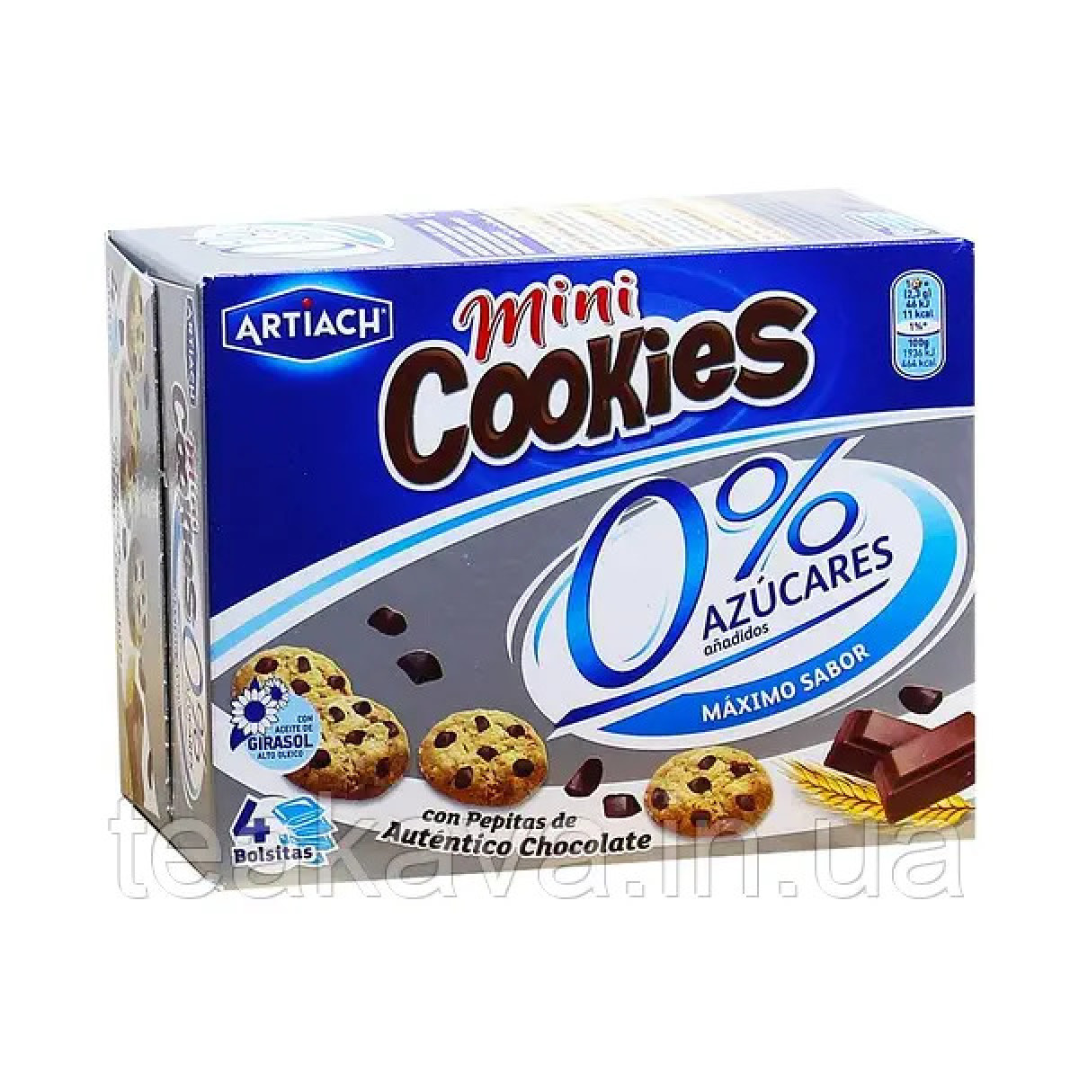 Печиво "Cuetara" mini cookies з шоколадн. крихтами 0% цукру, 120 г, Іспанія