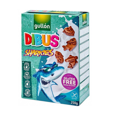 Печиво "GULLON" без глютену, Dibus sharkies , 250г, Іспанія