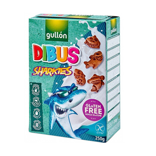 Печиво "GULLON" без глютену, Dibus sharkies , 250г