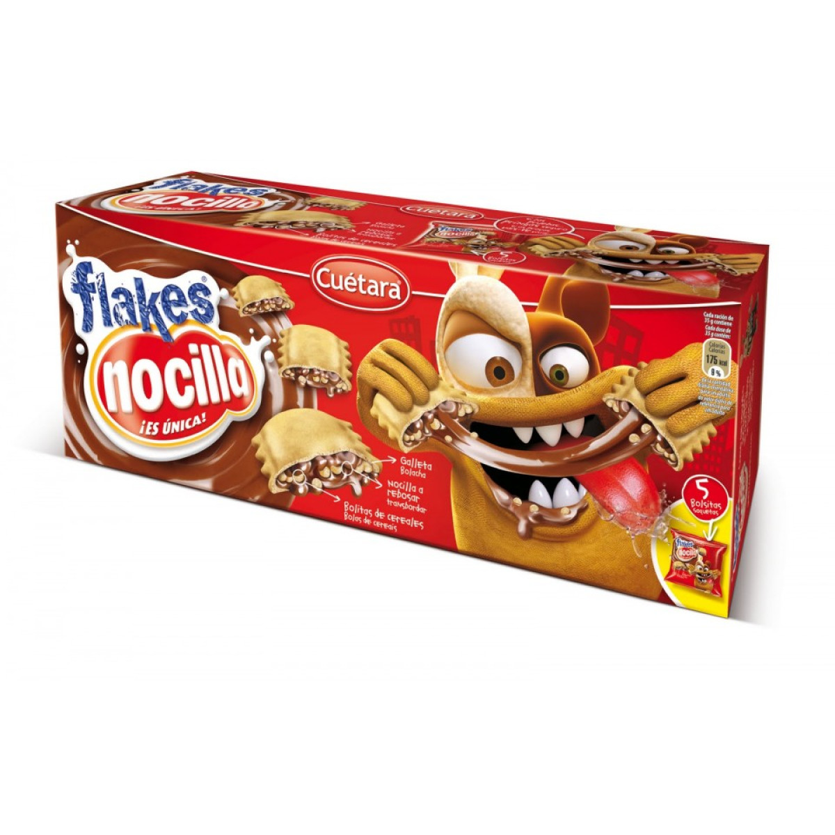 Пластівці "Cuetara" ChocoFlakes Nocilla, 175g, Іспанія