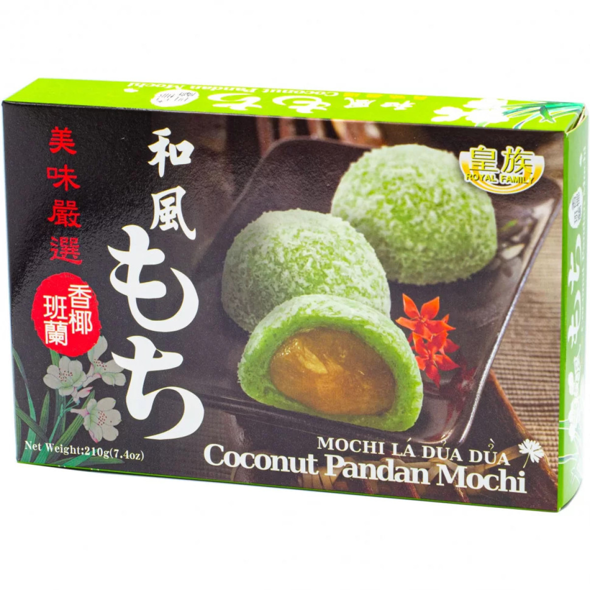 Мочі "Royal Family" Coconut Pandan Mochi, 168г, Тайвань