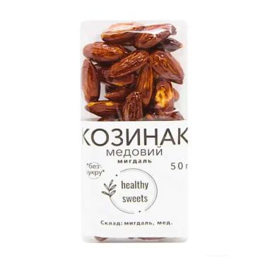Козинак "Healthy Sweets" з мигдалем, 50г, Україна