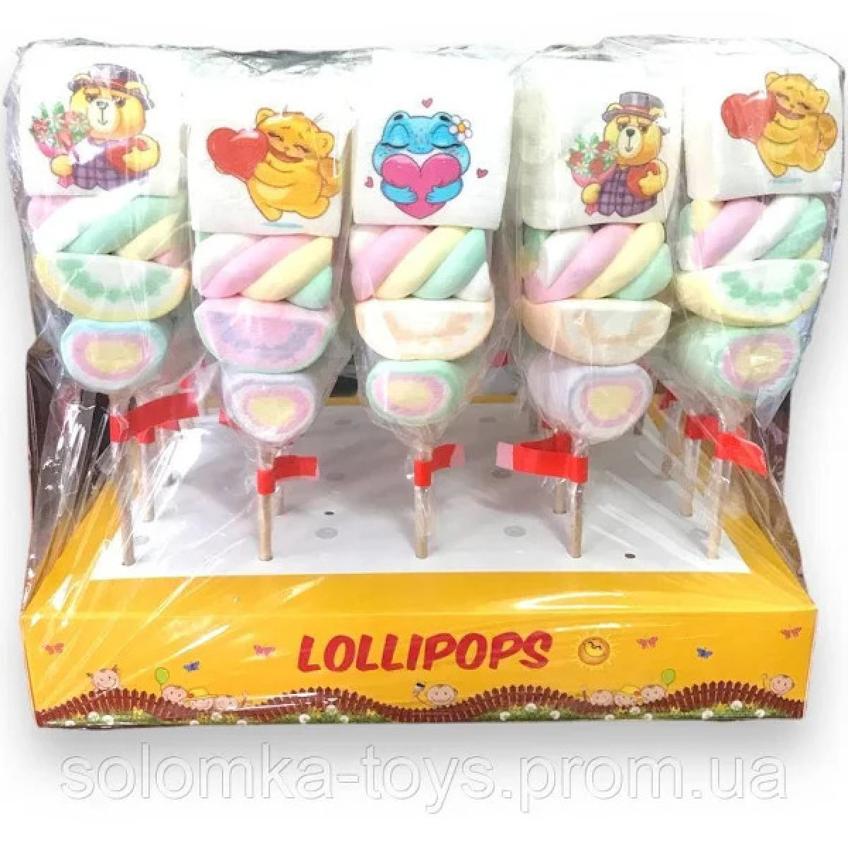 Маршмеллоу "Lollipop" Звірі з фруктами, 40г, Україна