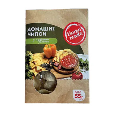 Чіпси "Home Made" з аджикою зеленою, 55г, Україна
