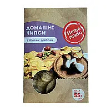 Чіпси "Home Made" з білими грибами, 55г, Україна
