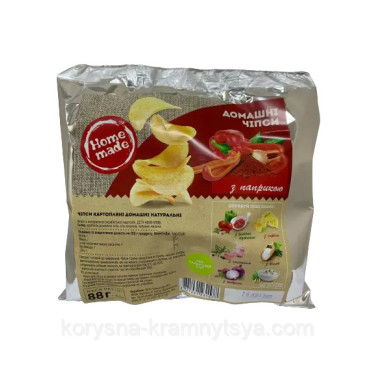 Чіпси "Home Made" з паприкою, 55г, Україна