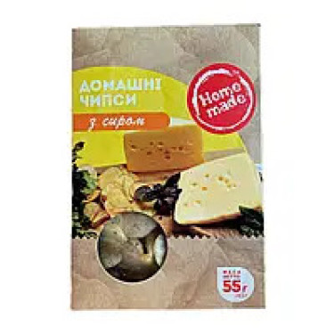 Чіпси "Home Made" з сиром, 55г, Україна