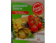 Чіпси "Home Made" з томатами та базиліком, 55г, Україна