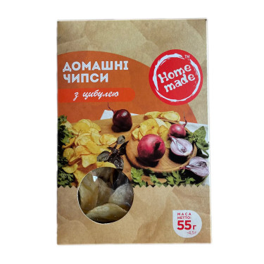Чіпси "Home Made" з цибулею, 55г, Україна