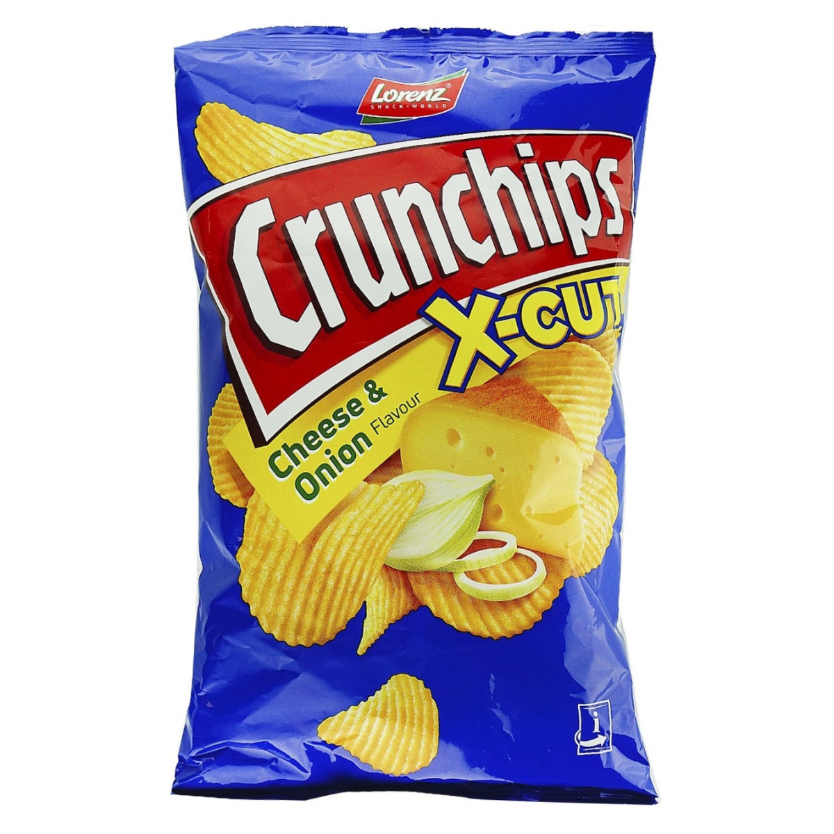 Чіпси "Lorenz" Crunchips см. сир та цибулі, 75г, Німеччина