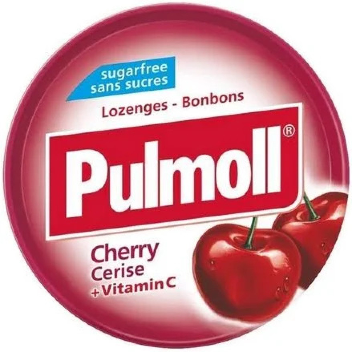 Льодяники "Pulmoll" вишня, без цукру, 45г, Німеччина