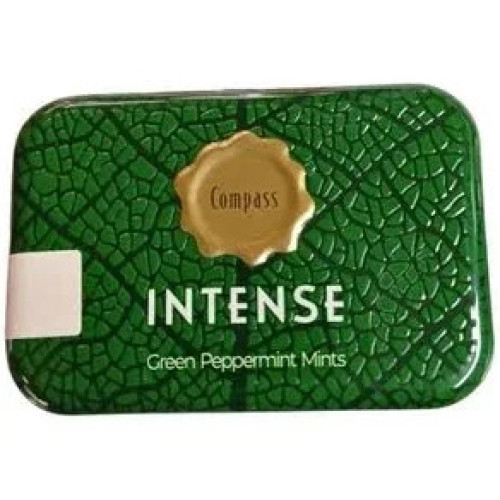 Льодяники "Сompass" INTENSE Green Peppermint Mints, 20 г