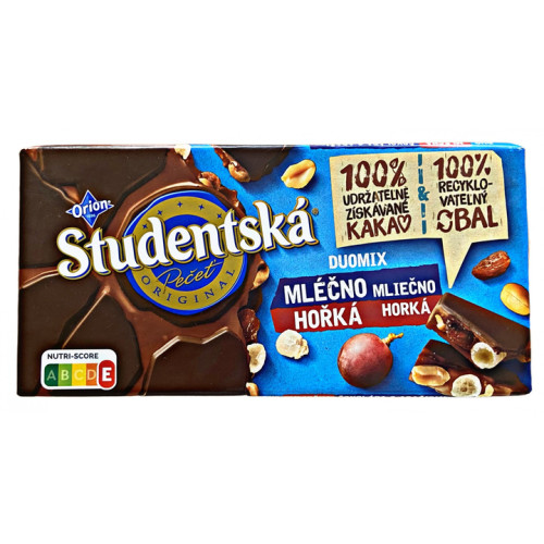 Шоколад "Studentska" Молочно-чорний, 170г