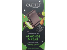 Шоколад "Cachet" 57% какао з грушею та мигдалем, 100 г