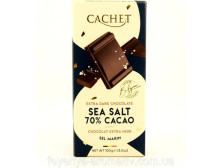 Шоколад "Cachet" 70% какао чорний з сіллю, 100 г