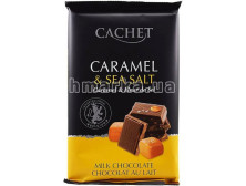 Шоколад "Cachet" Caramel and Sea Salt, 180г, Бельгія