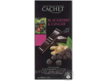 Шоколад "Cachet" чорний 57% з ожиною та імбирем, 100 г