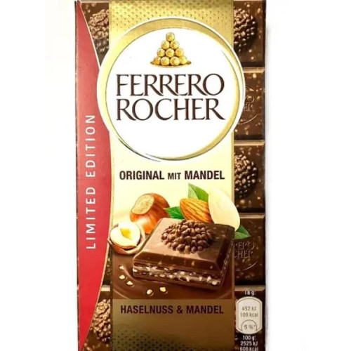 Шоколад "Ferrero" Haselnuss&Mandel, 90г