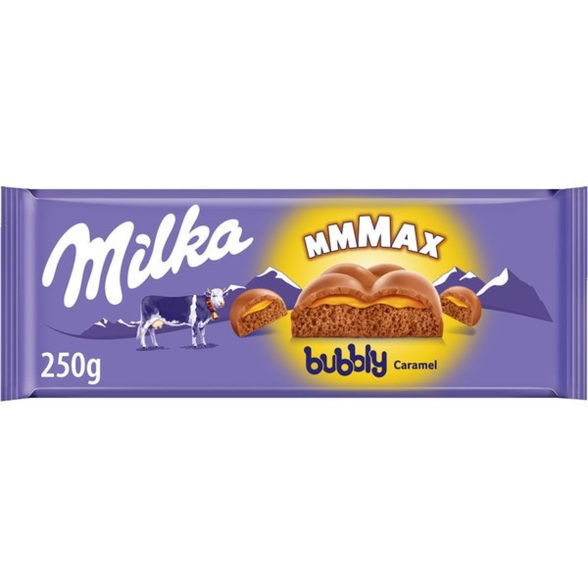 Шоколад "Milka" bubbly caramel, 250g, Швейцарія