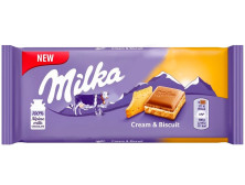 Шоколад "Milka" Cream Biscuit, 100г, Швейцарія