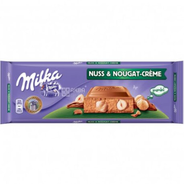 Шоколад "Milka" Nuss&Nougat Creme, 300г, Швейцарія