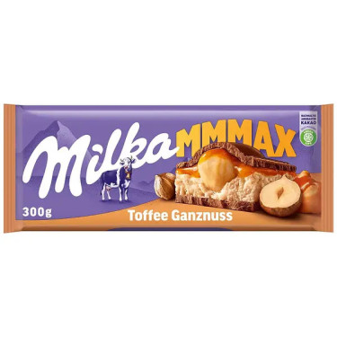 Шоколад "Milka" Toffee Wholenut,300г, Швейцарія