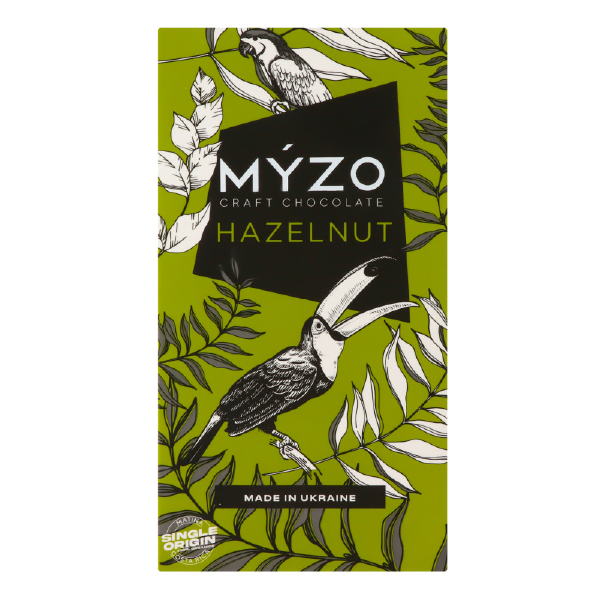 Шоколад "MYZO" чорний з горіхом, 80г, Україна