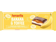 Шоколад "Terravita" банан та тоффі, 235г, Польща