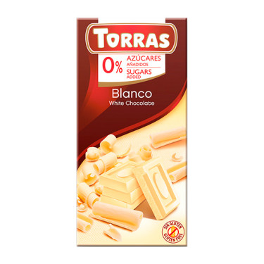 Шоколад "Torras" білий(без цукру), 75г, Іспанія