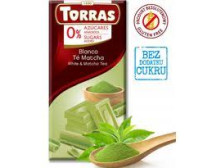 Шоколад "Torras" білим з чаєм матча, 75г, Іспанія