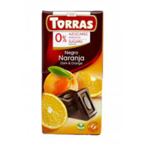 Шоколад "Torras" з апельсином (без цукру), 125г